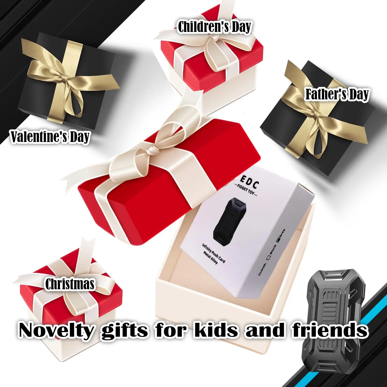 EDC Play Metal Fidgets Slider ,Magnetic Fidget  Adults Toys Anti-stress Relief Desk Gadget for Autism Children Kids Anxiety Toys