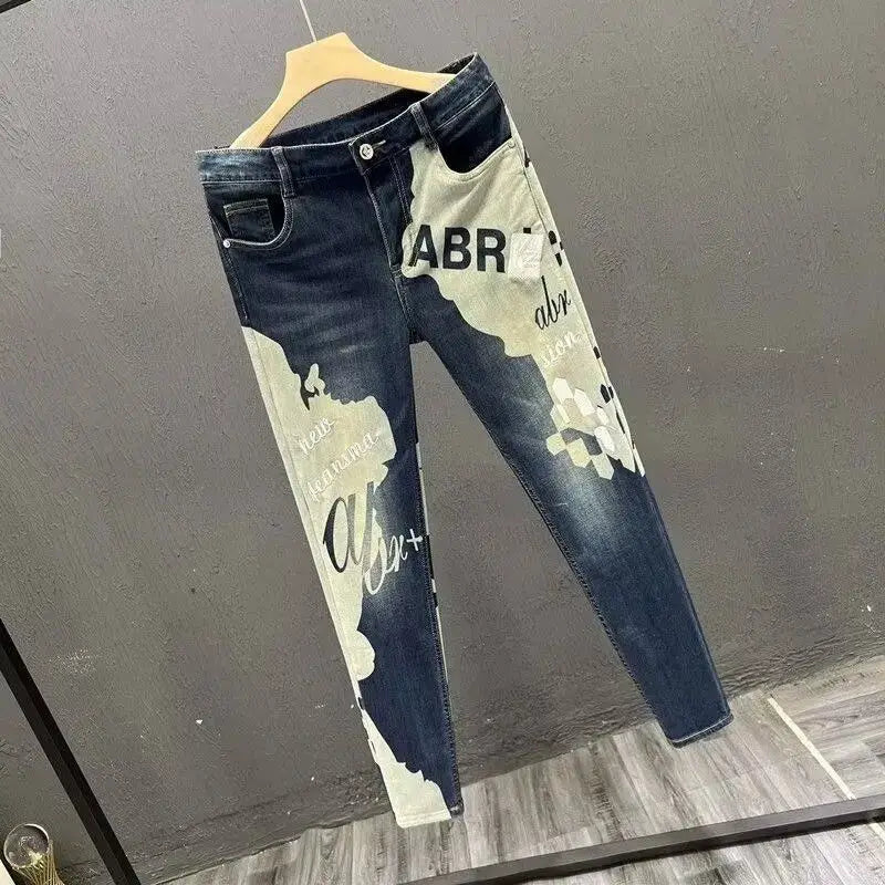 Jeans Men Korean New 2025 Slim Casual Pencil Pants Spring Autumn Fashion Skinny Long Designer Kpop Male Men's Jeans Trousers