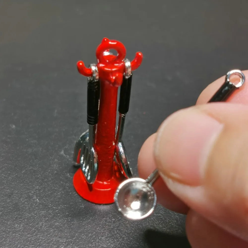 Kettle 1:12 Mini Kitchen Utensils Sets Cookware Alloy Doll Kitchen Set Mini 1:12 Scale Mini Kitchen Cooking Kit Mini Play House