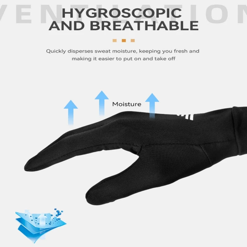 Winter Summer Motorcycle Gloves Black Ice Silk Inner Liner Breathable Sweat Absorption Quick Drying Riding Equipment Accessories