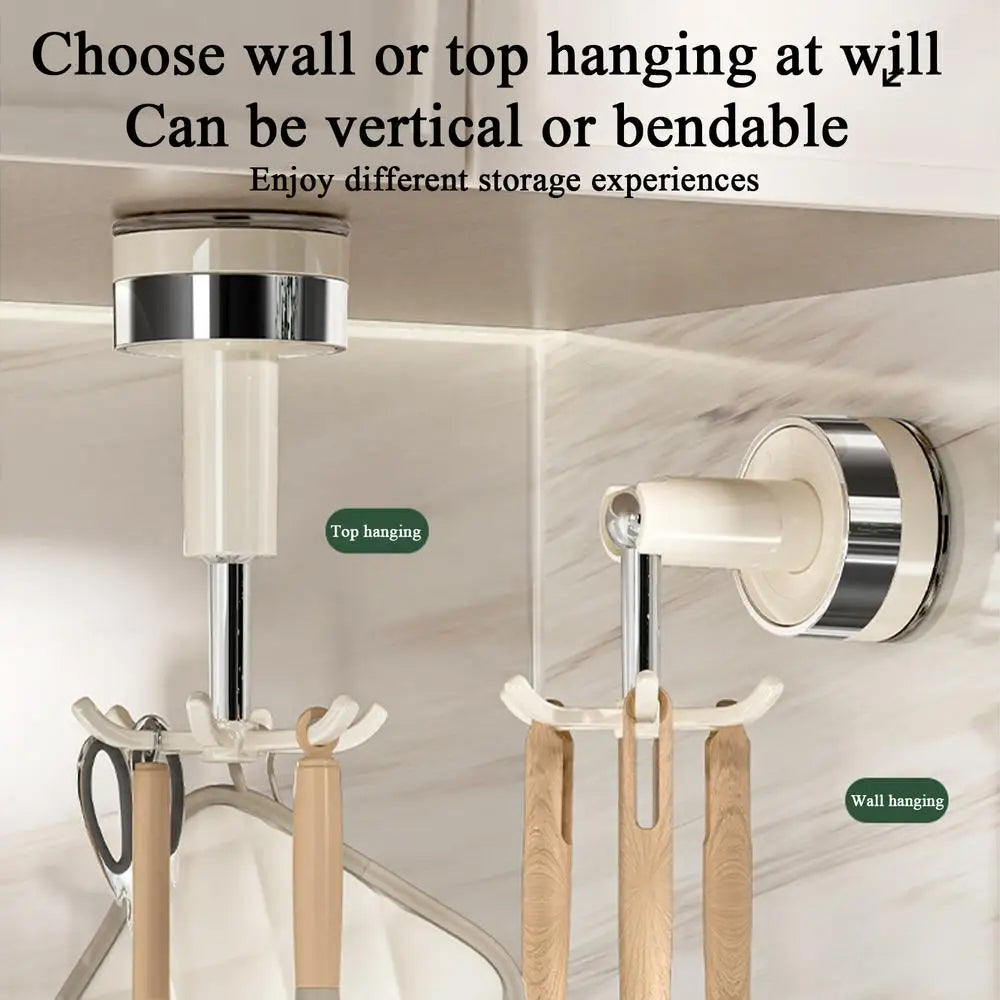 Kitchen Hook  360 Degrees Rotated  360 Degrees Rotated Rotatable Rack Multi-Purpose Hooks For Organizer Storage Spoon Hanger