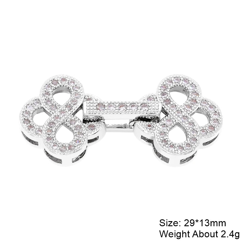 Juya 18K Gold Silver Plated Wedding Decorations Connect Fastener Closure Clasps Accessories For DIY Beads Pearls Jewelry Making