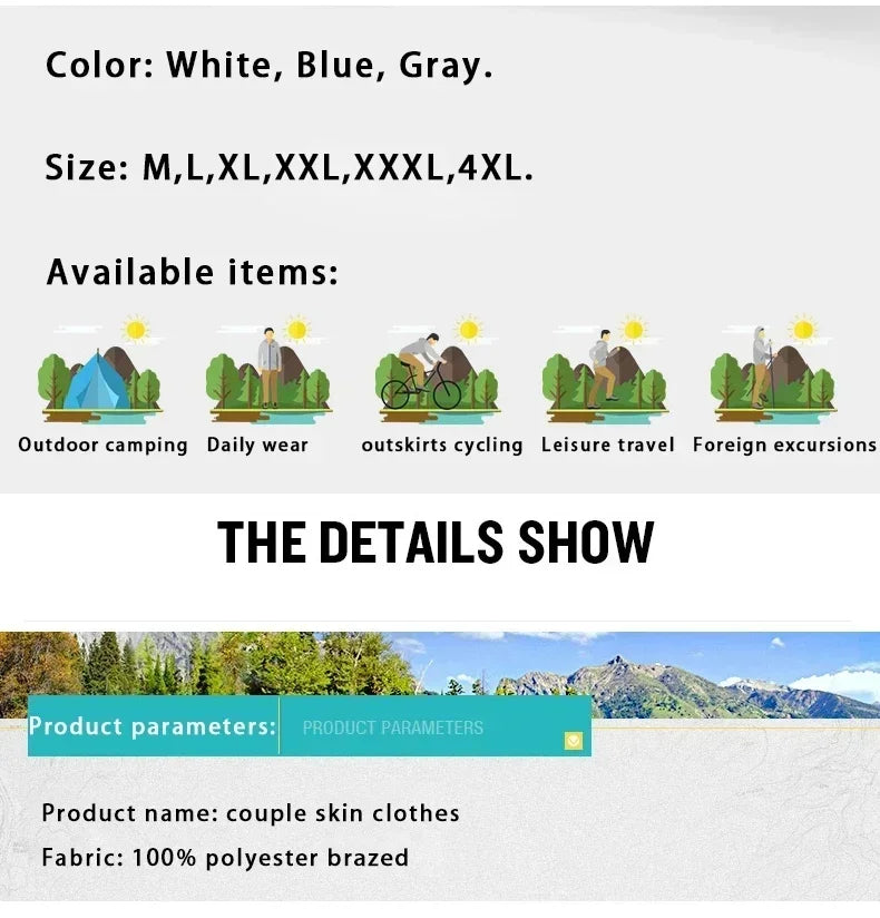 Hiking Skin Jacket Outerwear Coat Camping Rain Jackets Waterproof Sun Protection Fishing Hunting Clothes Quick Dry Sunscreen