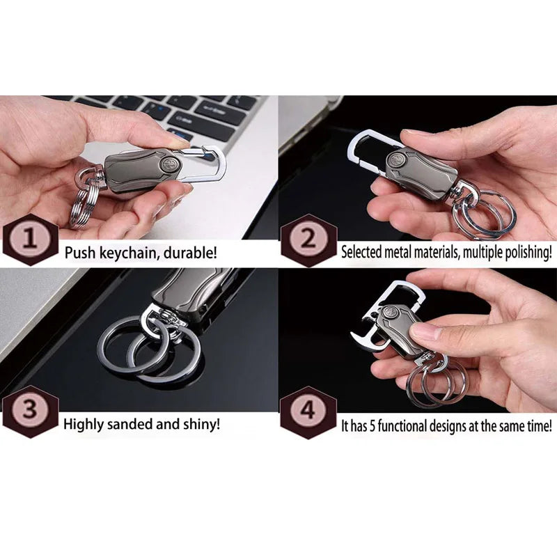 Metal Keychain Car Keychain Accessories Portable Durable Key Chain Ring Custom Keychain for Bottle Opener for Man Women