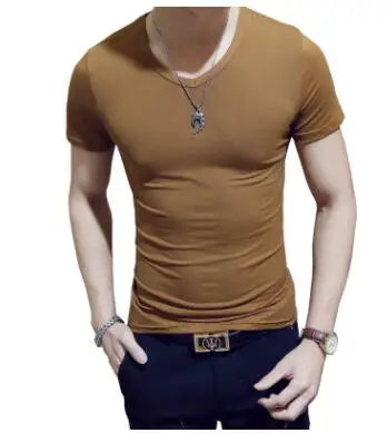 New Top Tees Man T Shirt Fitness T-shirts Mens V Neck Man T-shirt for Male Tshirts 4XL Plus Size Oversized T Shirt  Men Clothing