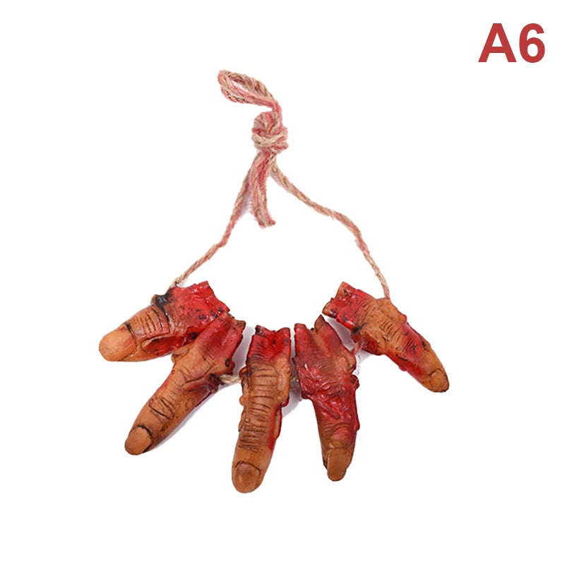 Halloween Party Ornament Horror Props Bloody Hand Fake Scary Finger Eyes Foot Brain Cock Dick Heart Organ Decor