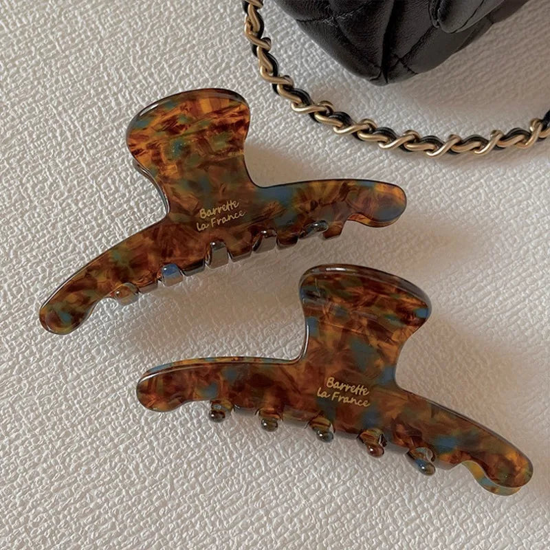 Women Acetate Leopard Hair Claw Hair Claws Chic Barrettes Crab Hairpins Styling Clips Girls Lady Headwear Hair Accessories