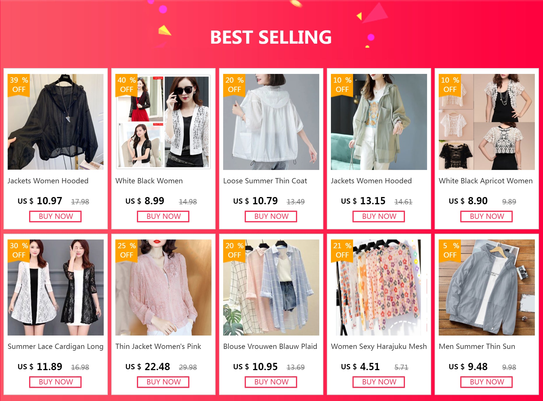 Jackets Women Hooded Summer Sun-proof Zipper Coats Thin Loose See Through Outerwear Breathable Outwear Lightweight Clothes Black