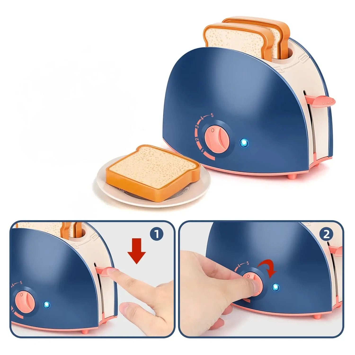 Kitchen Home Appliances Kids Pretend Play Set Toy Household Coffee Maker Mixer Toaster Vacuum Cleaner Playset for Children Gifts