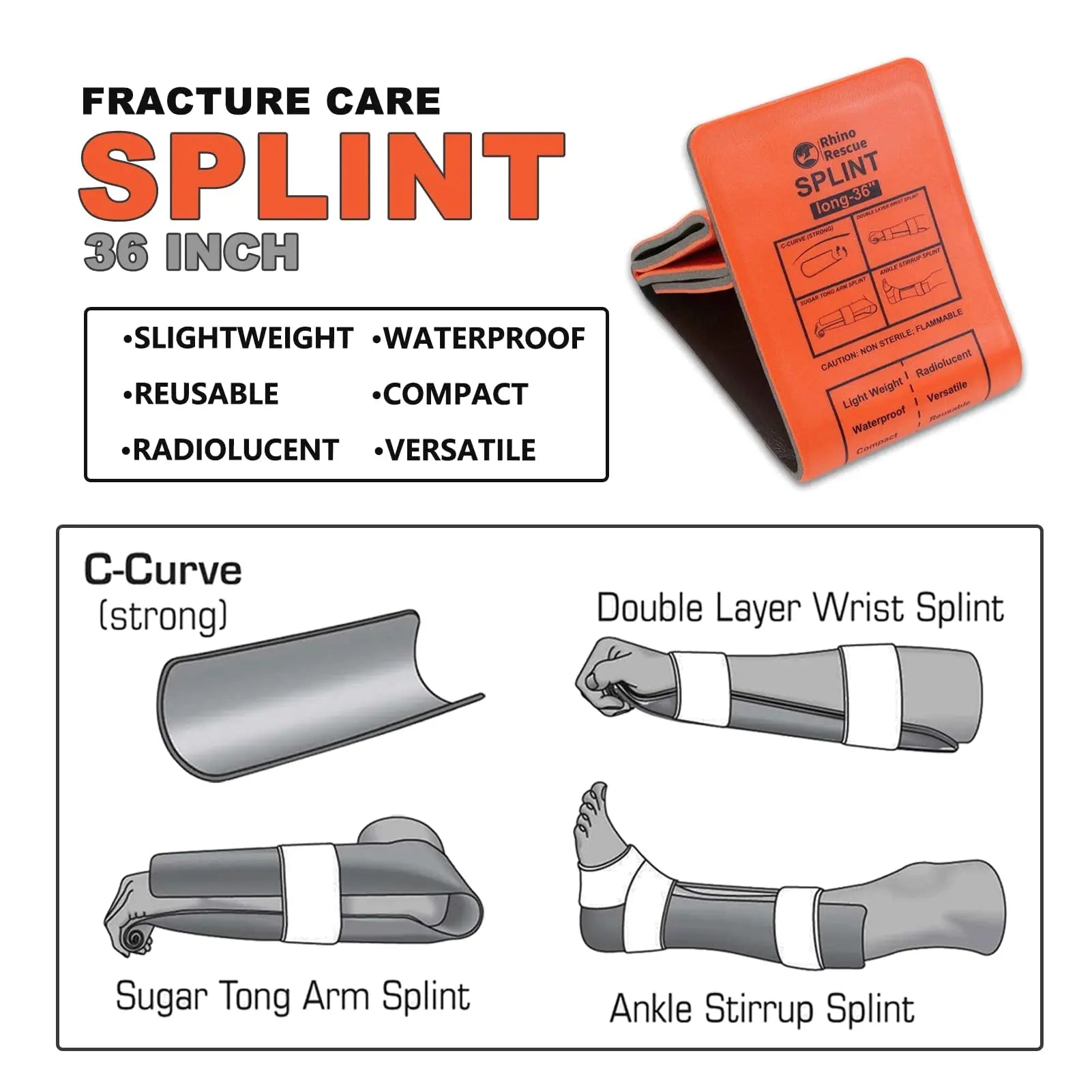 RHINO RESCUE First Aid Splint 36