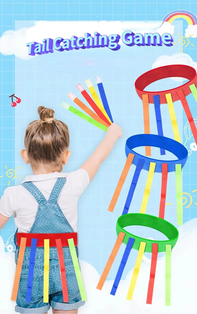 Children Outdoor Funny Game Toy Belt For Kindergarten Kids Catching Tail Training Equipment Teamwork Game Toys for Children