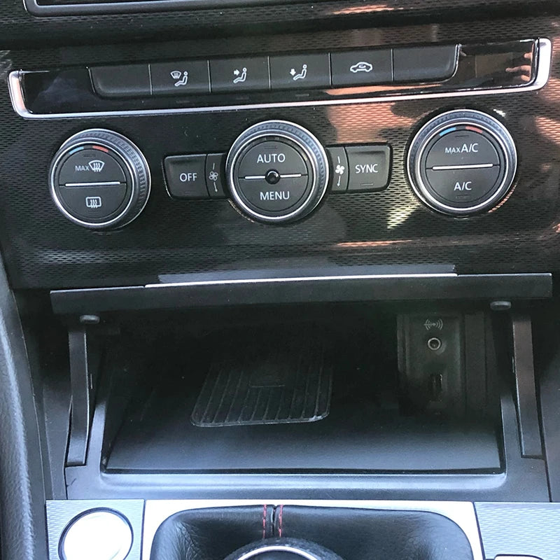 15W car wireless charger center console phone charger fast charger charging plate pad charging holder for Volkswagen Golf 7 MK7