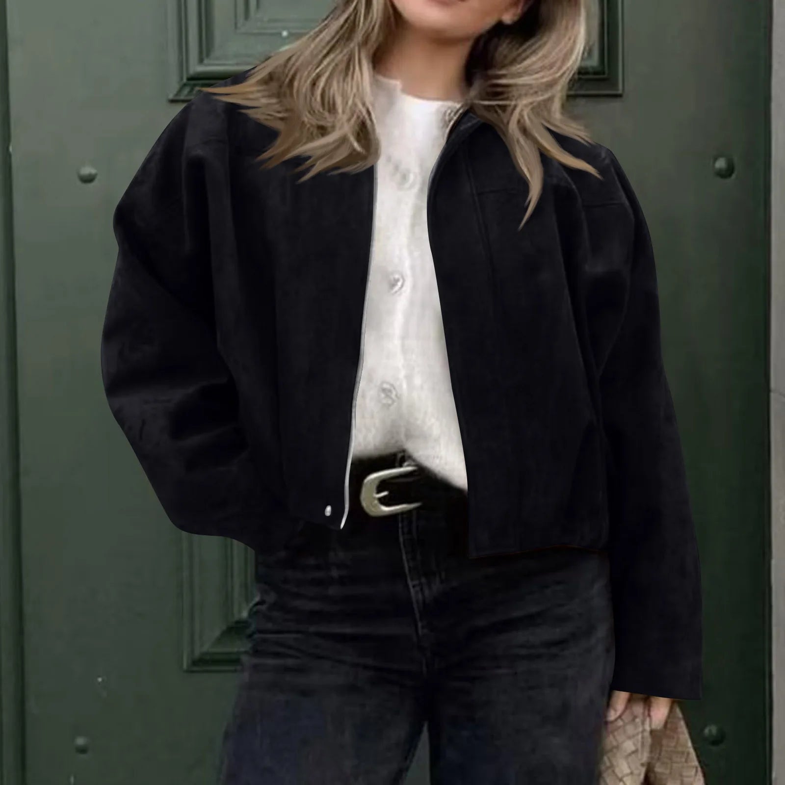 Women's Jackets Coat Fashion Turn-down Collar Long Sleeve Loose Coats Vintage Female Outerwear Chic Street Youth Jackets Tops