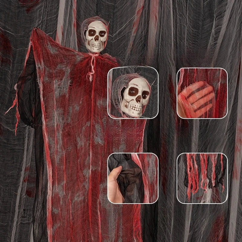 Halloween Horror Skull Hanging Decorations Ghost Outdoor Haunted House Scary Pendant Props Halloween Party Decorations Supplies