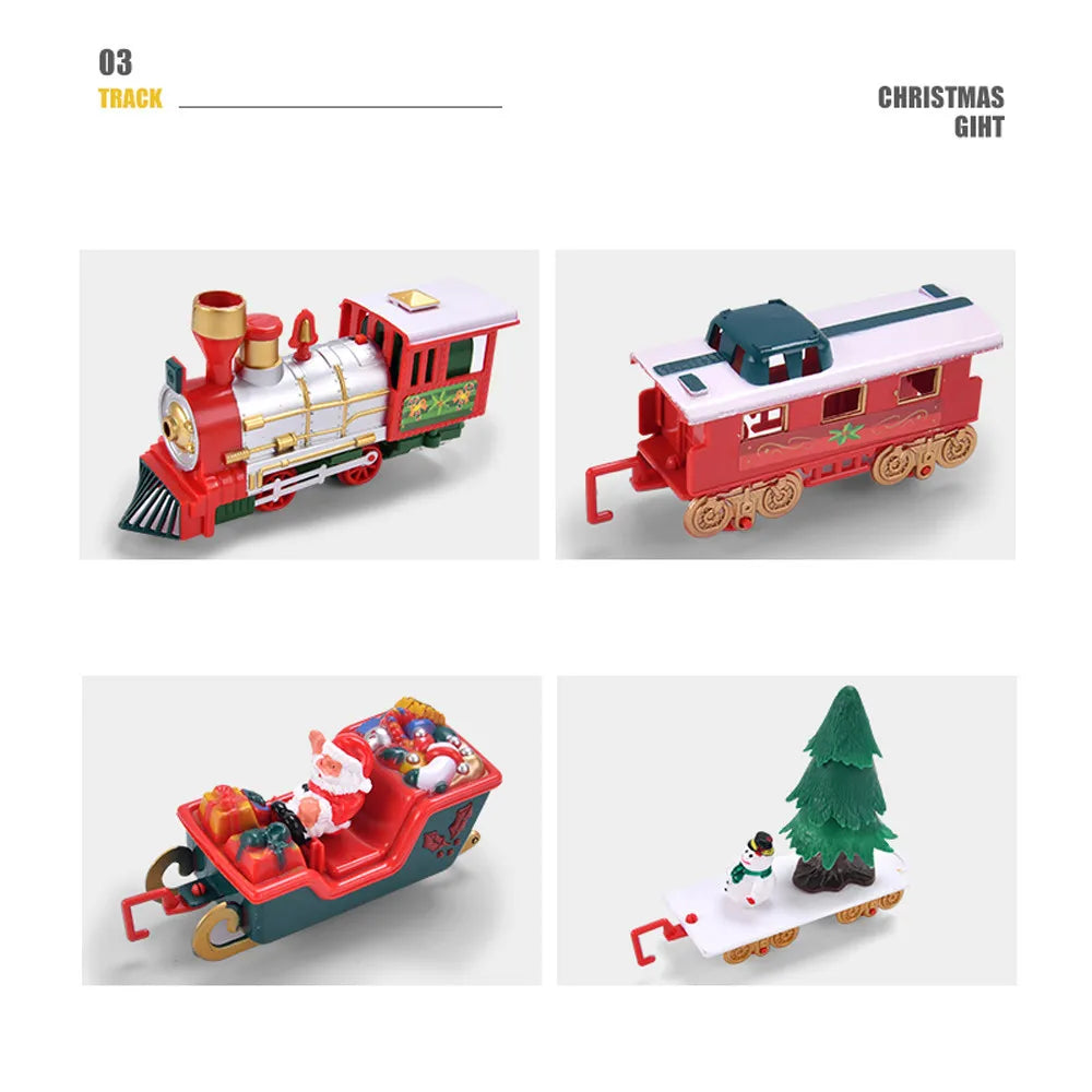 Christmas Train Toys Christmas Realistic Electric Train Set Toys Safe For Kids Gift And Party Home Xmas Tree Decoration