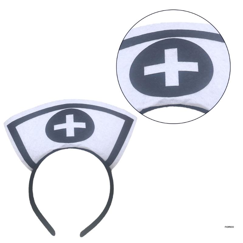 Halloween Nurse Hat Hair Hoop Party  Headband Hairband Headwear Costume