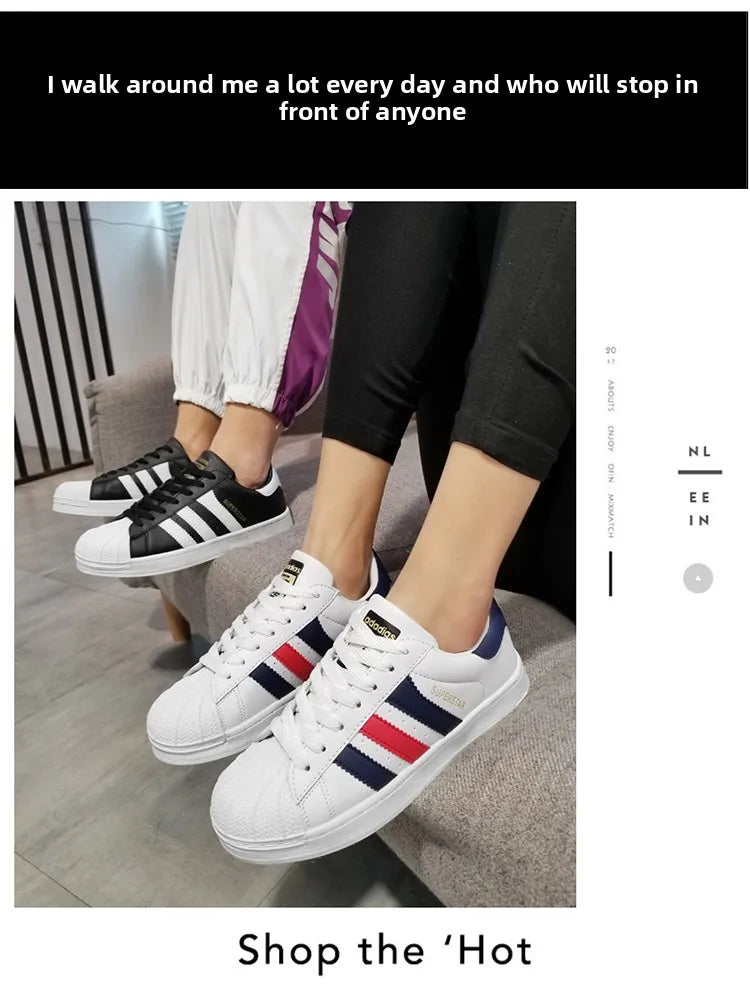 Couple Boardshoes Simple Basics Versatile Comfy Casual Light Walking Shoes New Hot Selling Men Women Student Little White Shoes