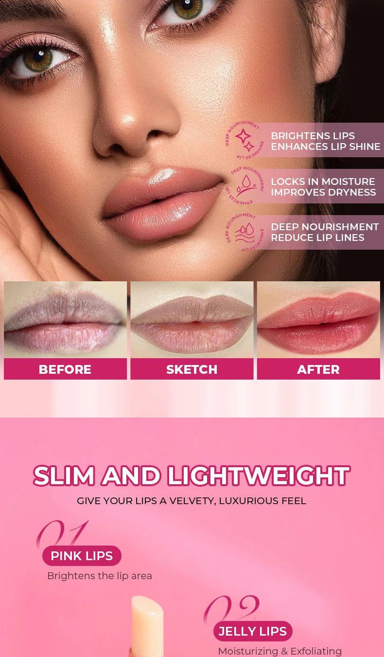 Beauty Glazed Bear Moisturizing Lipstick,Colored Lip Balm,Nourishing Lip stick,Easy To Color,Watery