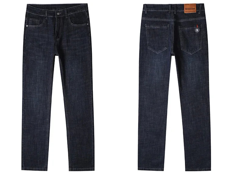 Men's Jeans Fashion Straight Denim Pants Male Classic Casual Jeans Male Plus Size Denim Trousers Ripped Jeans 28-40 Clothing