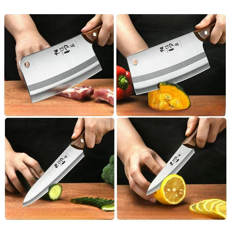 Kitchen knife for Chef, stainless steel forging, household knife set Kitchen super fast sharp slicing knife, kitchen accessories