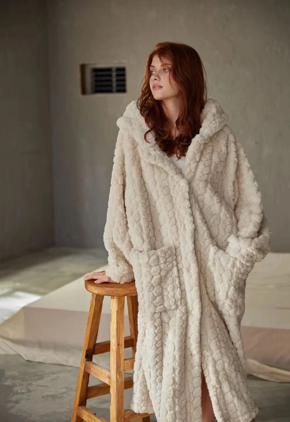 2025 Winter Robe For Women Sweet Elegant Jacquard Fashion Homewear Sleepwear Loungewear Christmas Night Warm Comfy Long Bathrobe