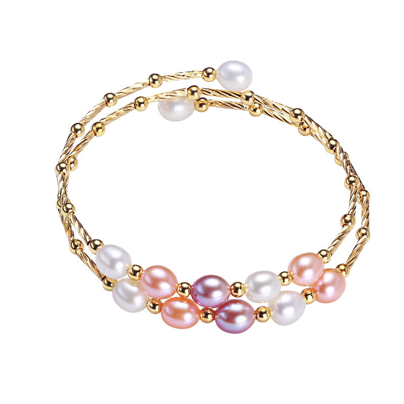 Accessories wholesale ethnic style bracelet Baroque freshwater pearl bracelet female
