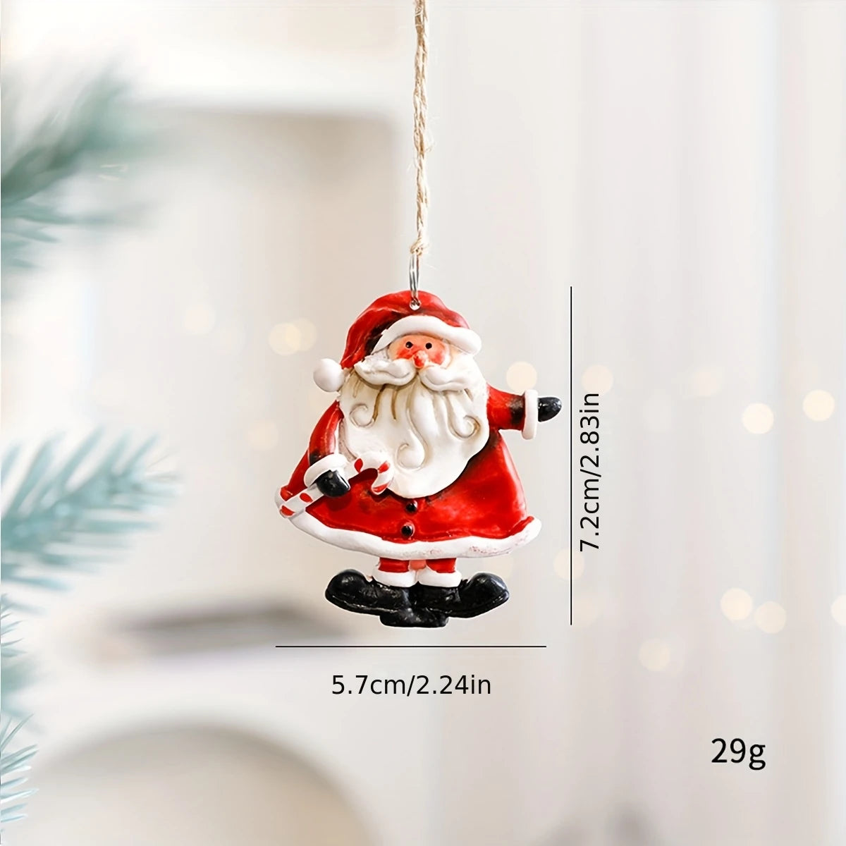 Resin Christmas DecorationsSanta Claus Snowman Ornaments Add Festive Atmosphere