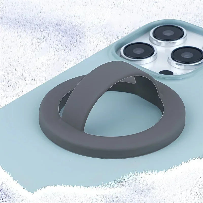 Magnetic Phone Ring Holder Grip Attachment Removable Magnetic Phone Ring Waterproof Liquid Silicone for iPhone & Android Cases