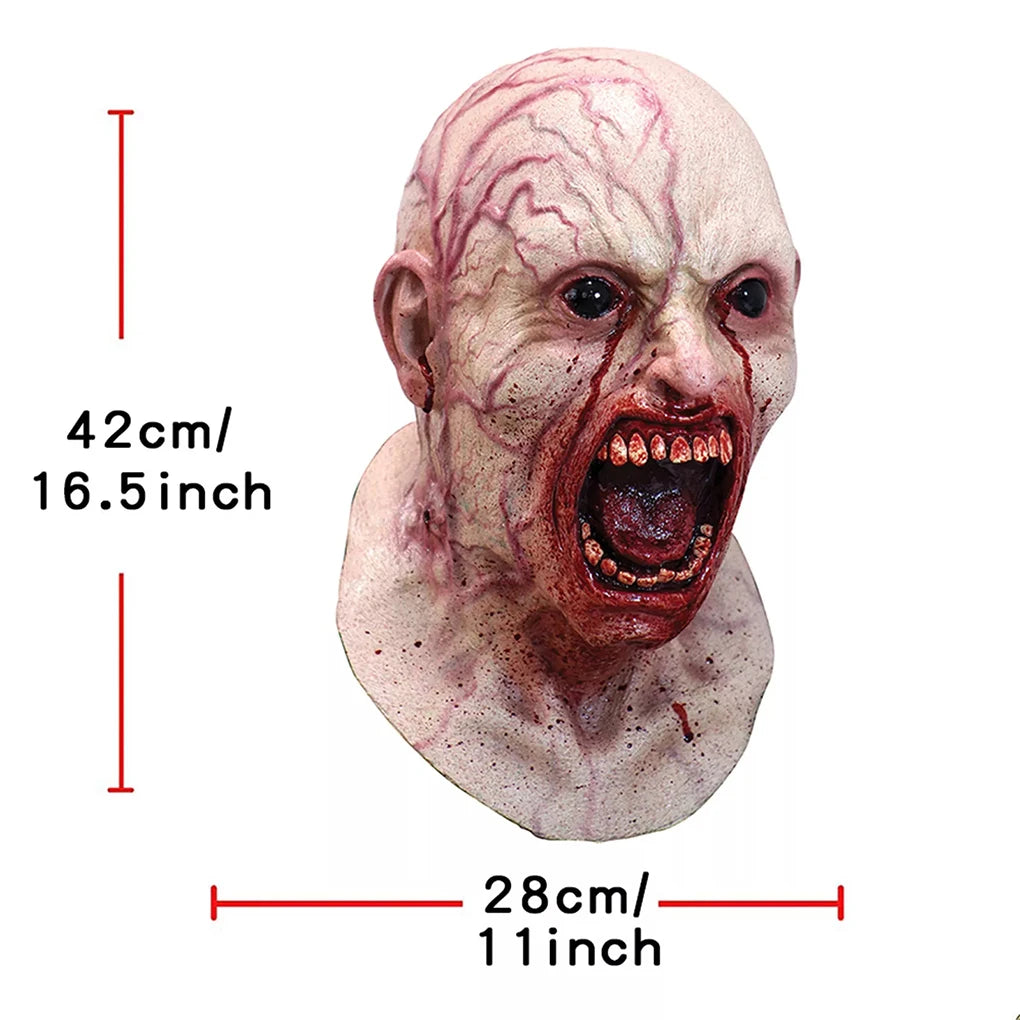 Latex Realistic Horror Mask For Halloween Makeup Party Scary Face Cover Makup Parties Masquerade Bloody Disgusting Scary Masque