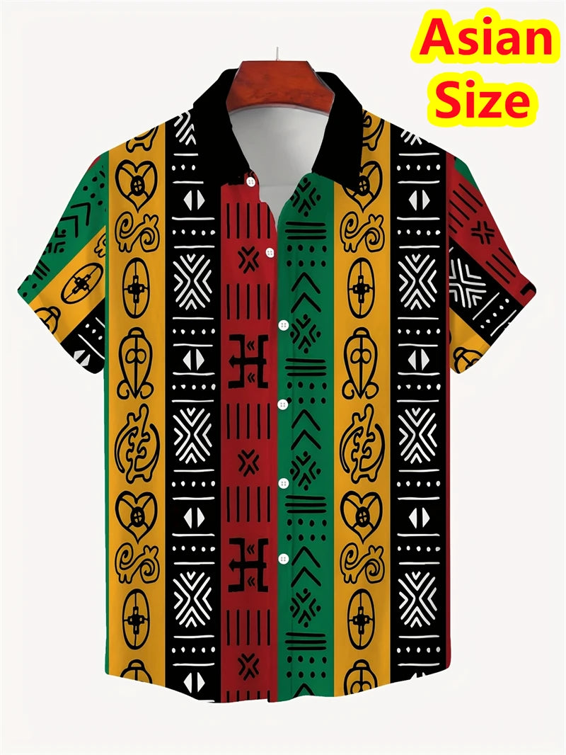 Abstract Men's Shirts Streetwear Beach Male Shirt Short Sleeve Cool Skull 3d Hawaiian Shirt Man 2025 New Tops Women Hip Hop Tops