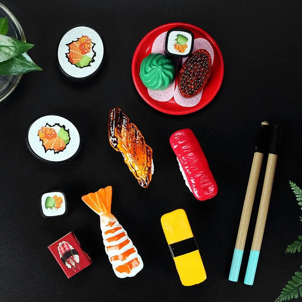 Kitchenware Kitchen Model Dollhouse Accessories Children Kitchen Food Toys Cutlery Toys Mini Sushi Set Pretend Kitchen Toys