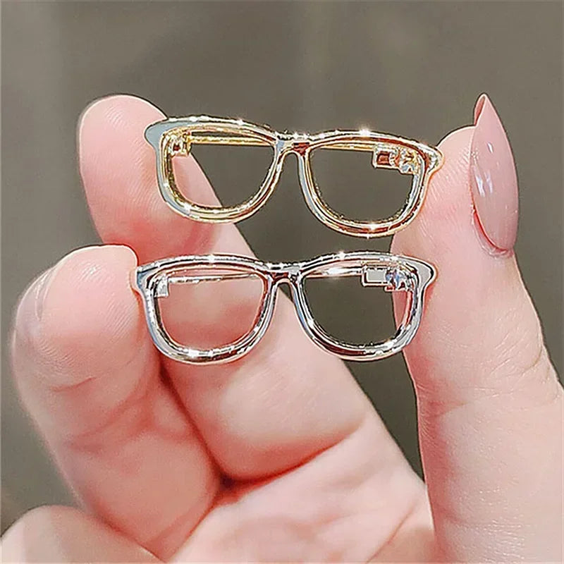High-end Suit Accessories Buckle Mini Glasses Brooch for Women A Must-Have Accessory Ins Trendy Personality Funny Pin Collar Pin