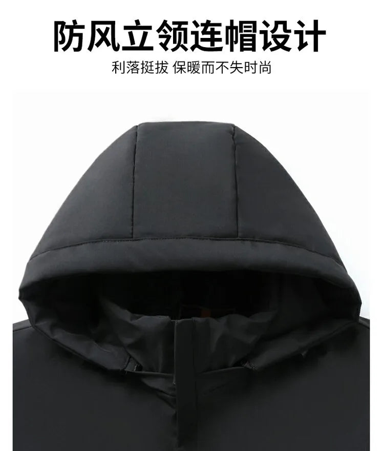 Men's Fashion Windbreaker Parka Coat Man Clothing Streetwear Windproof Casual Autumn Winter Warm Hombre Male Jacket for Outdoors