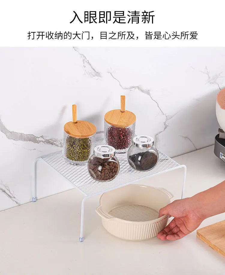 Kitchen Cabinet Organizer Shelf Iron Storage Rack Holder Bathroom Cabinet Organizer Food Pantry Organization and Storage Shelves