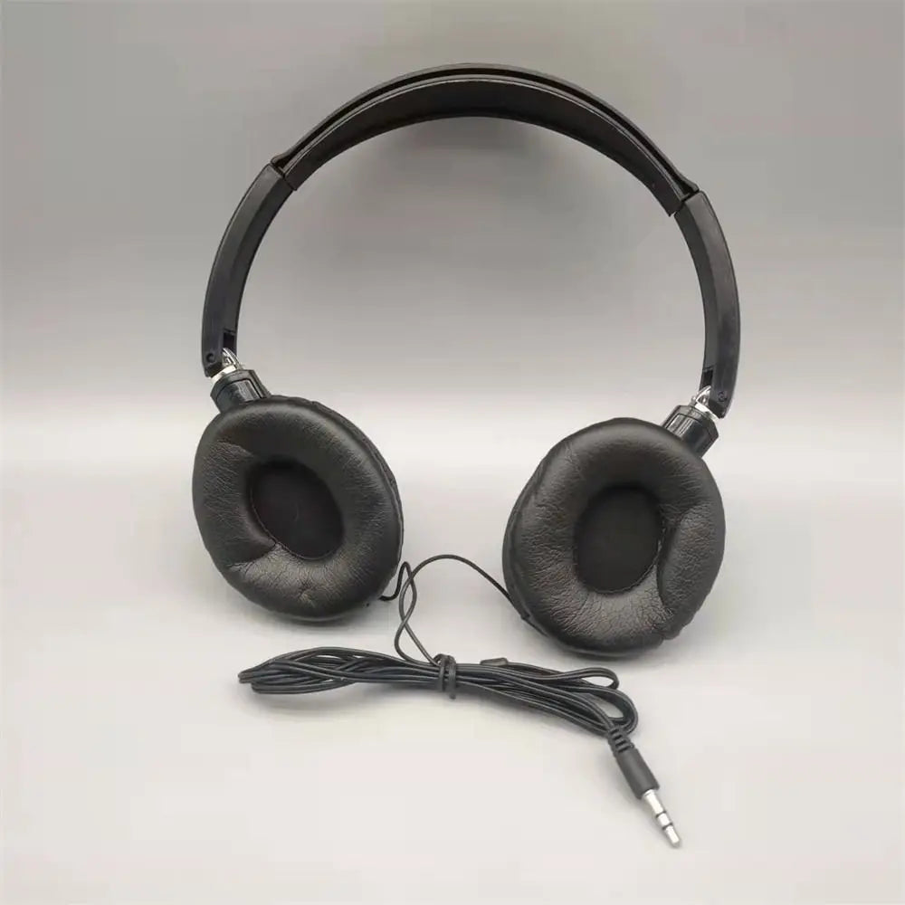 Adjustable Wired Headphones Music Stereo Flexible Wired Over Ear Headset Noise Cancelling Black White Foldable Headphones