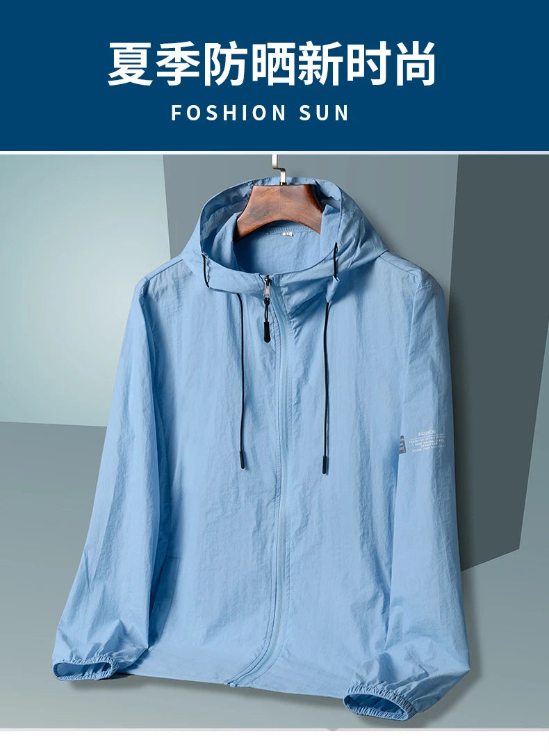2025 Summer Hooded Jacket Men Women Sun Protection Clothing Fishing Hunting Clothes Quick Dry Skin Windbreaker