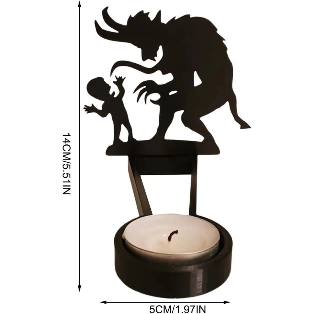 Halloween fun candlestick desktop ornaments decorations metal handicrafts Projection decoration Festival decoration