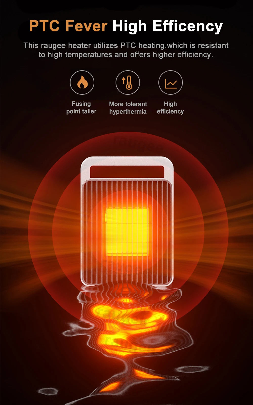 Mini Electric Heater For Room Household 600W Fast Heating Portable Desk Fan Warmer PTC-Ceramic Warm Air Bedroom Warming Machine