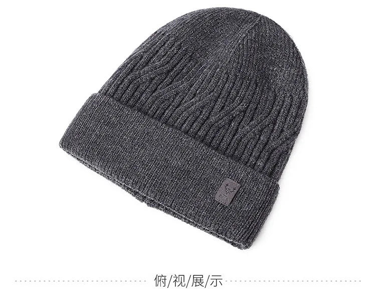 Winter Beanie for Men Women, Fleece Lined Beanie Soft Warm Knit Hat Ski Stocking Cuffed Cap