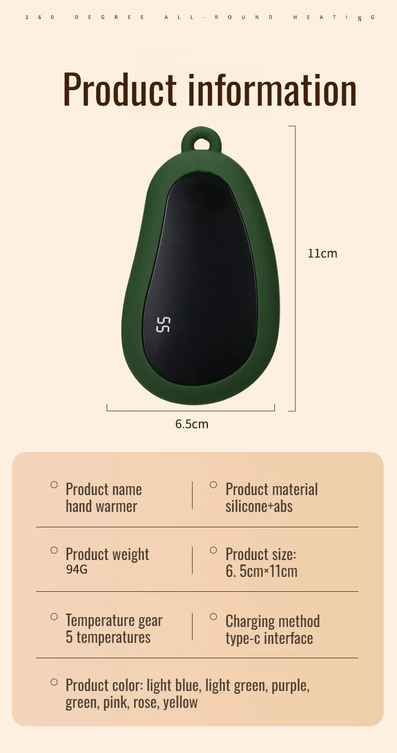 Mini Usb Hand Warmer Essential Antifreezing Heating Hand Warmer Continuous Warming Mini Hand Warmer