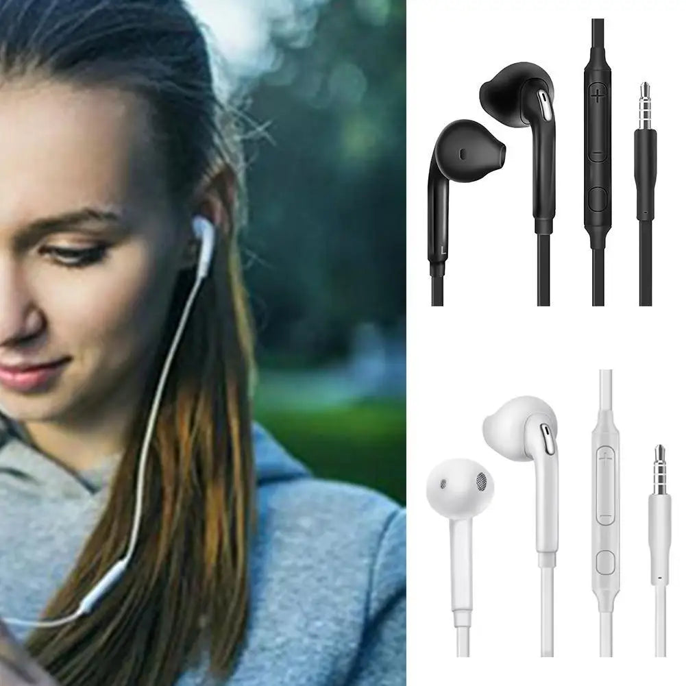 Wired Headphones With Microphone 3.5mm Earphones Plug In-Ear Headphones Music Earplugs Ergonomic Headphones For Smartphones