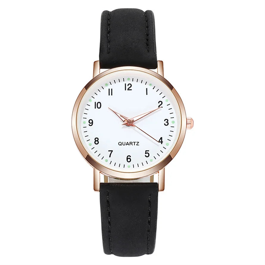 Women Watches  Luminous Leather Bracelet Simple Watch Elegant Fashion Quartz Watch Ladies Wristwatches  Montre Femme Reloj Mujer