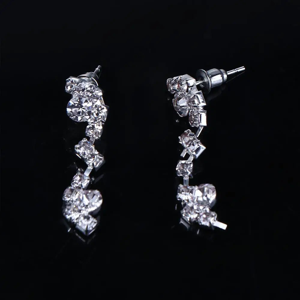 Jewelry Accessories Crystal Necklace Earring Jewelry Set Wedding Accessories Bridal Set Bridal Jewelry