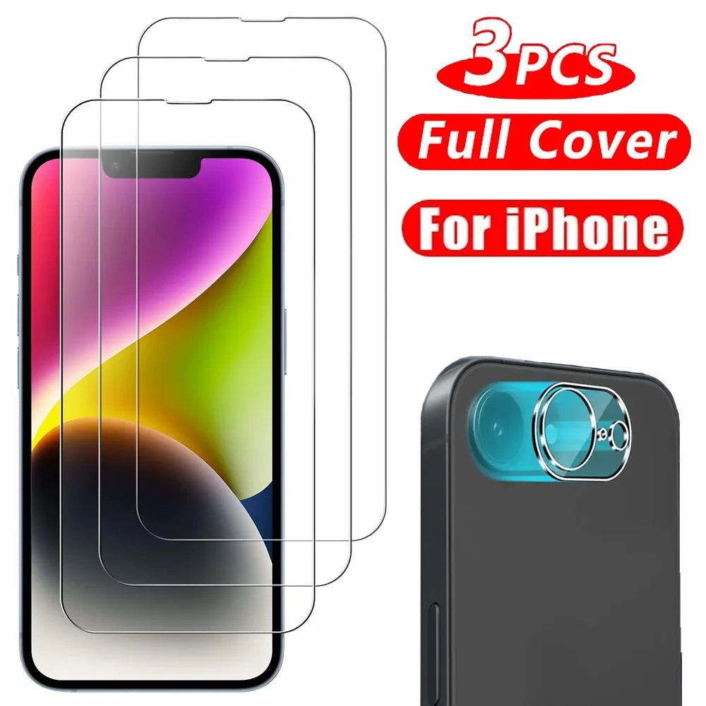 1~4PCS Anti-Spy Glass For iPhone 16 15 14 13 Pro Max Privacy Screen Protectors & Camera Protection Film For iPhone15 12 11 Pro