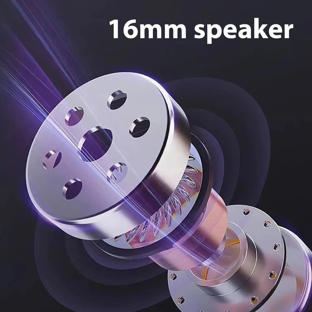 Bluetooth 5.4 Headphone Wireless Ear Hook Earphone LED HiFi Stereo Noise Reduction Clip Headset Waterproof Earbud For Phone New