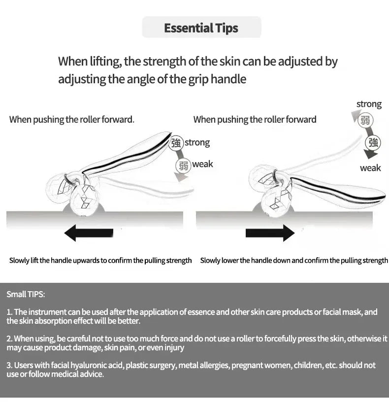 3D Facial Roller Massage V Shape Face Lifting Massage Lift Full Body Massage Massage Relaxation Beauty Massage