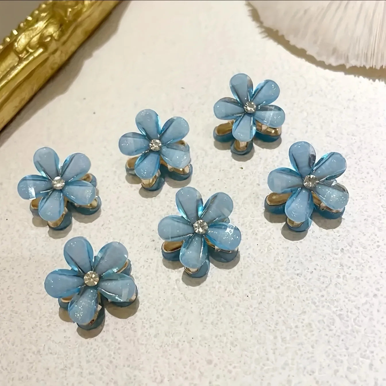 6pcs 3pcs 1pc Kids Women Girls Flower Shaped Hair Grab Clips, Faux Pearl Decorative Hair Barrettes Hair Decoration Accessories