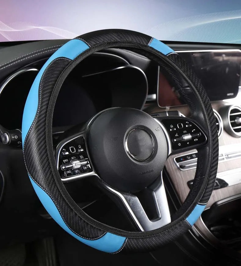 Non-inner-ring Automobile Steering Wheel Cover Leather Four Seasons for Spring Summer Autumn Winter for Men and Women