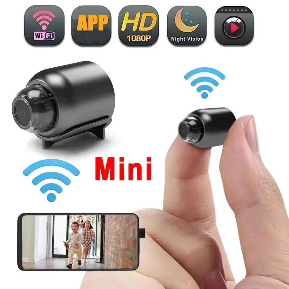 1080P Mini WiFi Camera with HD Night Vision, Home X5 Remote Monitoring for Kids, Pets, and Safety - Ideal Gift