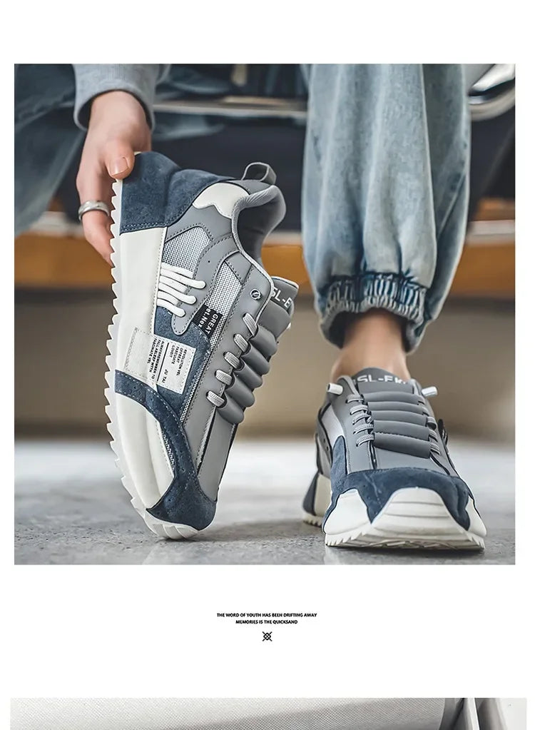 Shoes for Men Casual Sports Trend Designed Personality Elastic Band Vulcanized Shoes Men Sneakers Comfortable Breathable Shoes